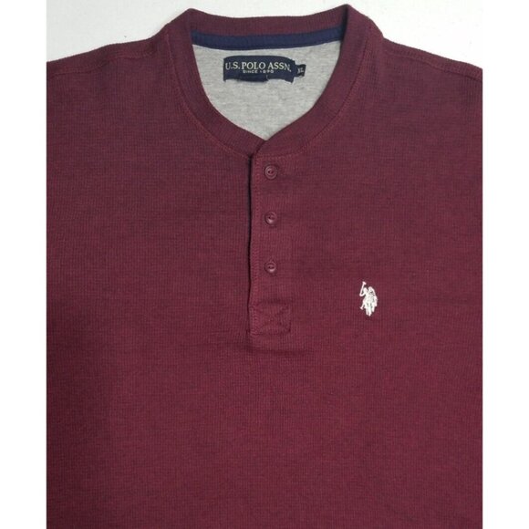 U.S. Polo Assn. Long Sleeve Thermal Henley Button Pullover Sweater Men's XL - Picture 2 of 14